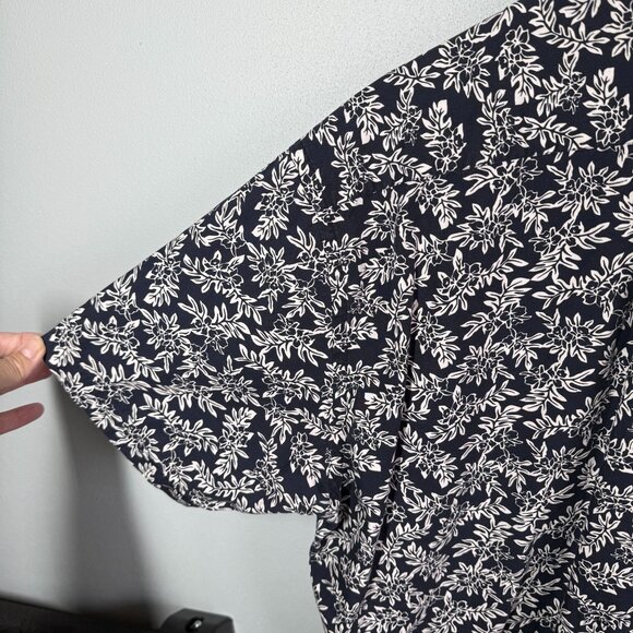 Brooks Brothers 346 Mens Hawaiian Floral Button Down Shirt Large Blue/White - Picture 7 of 9